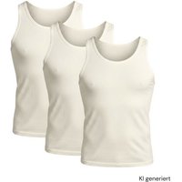 körber mode Unterhemd Set 3x Muskelshirt aus Hanf und Biobaumwolle temperaturausgleichend