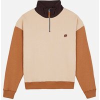 Trendsplant Women's Color Block Quarter Zip Sweatshirt Gray Sand