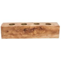 TRANQUILLO Kerzenhalter NEEMWOOD Braun, für 4 Kerzen