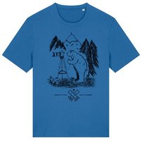 päfjes Foto T-Shirt | Fotokamera analogfotografie mit Bär - Unisex Männer Bio Siebdruck Shirt
