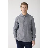KnowledgeCotton Apparel Heavy Twill Flannel Hemd Regular Fit aus Bio-Baumwolle