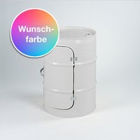 Lockengelöt Minibar mit Tür aus einem kleinen Ölfass Hamburger Ölfass, made in Hamburg.