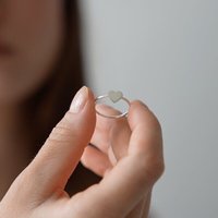 BELLYBIRD Jewellery Ring mit geschlossenem Herz, 925 Silber, vergoldet