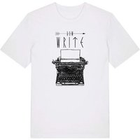 ilovemixtapes T-Shirt mit Schreibmaschine „Now write“