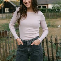NORDLICHT Geripptes Langarmshirt Lica aus Bio-Baumwolle
