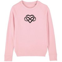 Human Family Bio Damen Rundhals Sweatshirt "Feel - Endless Love" - in 7 Farben mit 85 % Bio-Baumwolle