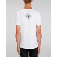 Human Family Bio Herren V-Neck-T-Shirt "Geometric Questionmark" in 3 Farben aus Bio-Baumwolle