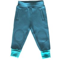 Leela Cotton Kinder Hose aus türkisem Piquestoff Bio-Baumwolle - 2848