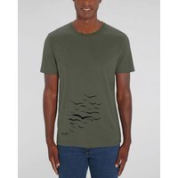 Human Family Bio Unisex T-Shirt "Create - Free Birds" in verschiedenen Farben aus Bio-Baumwolle