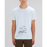 Human Family Bio Unisex T-Shirt "Create - Free Birds" in verschiedenen Farben aus Bio-Baumwolle