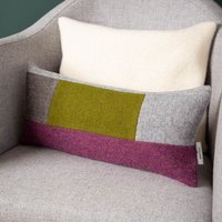 nahtur-design Rückenstützkissen aus Loden | Wollfüllung | Unikat | 45 × 20 cm