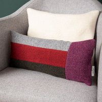 nahtur-design Rückenstützkissen aus Loden | Wollfüllung | Unikat | 45 × 20 cm