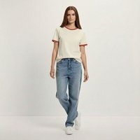 YTWOO Vintage Ringer-T-Shirt Damen