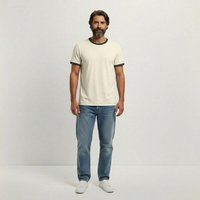 YTWOO Vintage Ringer-T-Shirt Herren