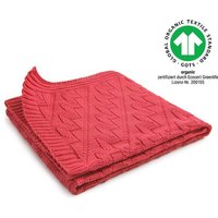 Sonnenstrick – Bio Baby-Strickdecke "Rautenmuster" (80 x 80 cm) 100 % Bio-Baumwolle