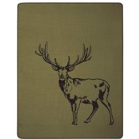 biederlack Wohndecke Serie Alp Chic "Deer green", 80 % recycelte Fasern