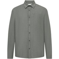 KnowledgeCotton Apparel Langarmhemd Dune Regular Herringbone