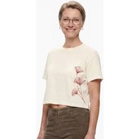 Life-Tree Modal Fairwear Shirt Women Ginkgo | Natural/Plum