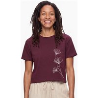 Life-Tree Modal Fairwear Shirt Women Ginkgo | Natural/Plum