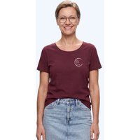 Life-Tree Organic Fairwear Shirt Women Logo Circle | Rot/Blau