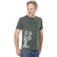 Life-Tree Organic Fairwear Shirt Men Olive Tree | Grün/Blau