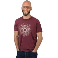 Life-Tree Organic Fairwear Shirt Men Fairwear Organic Stone WoodenIris/ | Grün/Rot