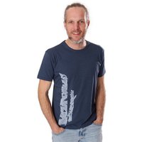 Life-Tree Bamboo Fairwear Shirt Men Birkenstamm | Denim Blue/Leaf Green