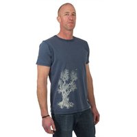 Life-Tree Organic Fairwear Shirt Men Olive Tree | Grün/Blau