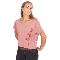 Life-Tree Fairwear Shirt Women Ginkgo | Lila/Altrosa
