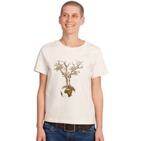 Life-Tree Organic Fairwear Shirt Women Weltenbaum | Rot/Natur