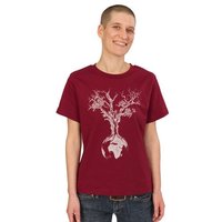 Life-Tree Organic Fairwear Shirt Women Weltenbaum | Rot/Natur