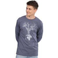 Life-Tree Organic Fairwear Longsleeve Men Weltenbaum | Blau