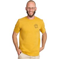 Life-Tree Organic Fairwear Shirt Men Logo Olive | Burgund/Natur/Gelb