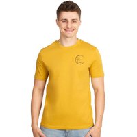 Life-Tree Organic Fairwear Shirt Men Fairwear Organic Logo Circle Burgundy/Natur/Gelb | Burgund/Natur/Gelb