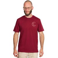 Life-Tree Organic Fairwear Shirt Men Fairwear Organic Logo Circle Burgundy/Natur/Gelb | Burgund/Natur/Gelb