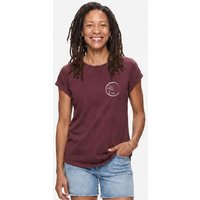 Life-Tree Organic Fairwear Shirt Women Fairwear Organic Logo Circle Stone / / | Blau/Grün/Rot