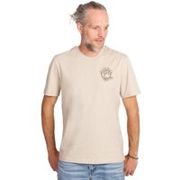 Life-Tree Organic Fairwear Shirt Men Logo Olive | Burgund/Natur/Gelb