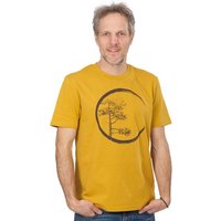 Life-Tree Organic Fairwear Shirt Men Fairwear Organic Circle Ocre/Natur/Burgundy | Gelb/Natur/Burgund