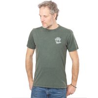 Life-Tree Organic Fairwear Shirt Men Logo Olive Stone Washed | Blau/Grün/Rot