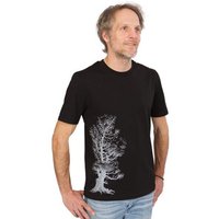 Life-Tree Organic Fairwear Shirt Men Fairwear Organic Pine Tree | Schwarz