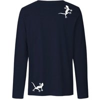 HANDGEDRUCKT "Geckos" Männer Longsleeve Neutral