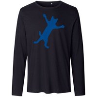 HANDGEDRUCKT "Klammerkatze" Männer Longsleeve Neutral