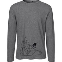 HANDGEDRUCKT RESTPOSTEN "Origamipiste" Männer Longsleeve Neutral