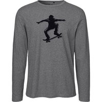 HANDGEDRUCKT "Skater" Männer Longsleeve Neutral