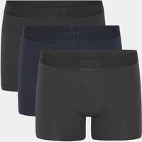 Copenhagen Bamboo 3 Paar Bambus-Unterhosen in schwarz - grau - marineblau