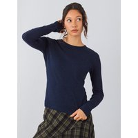Honest Basics Damen Geripptes Langarmshirt aus Bio- und recycelter Baumwolle
