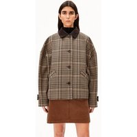 ARMEDANGELS CHECK BARN Damen Karierte Scheunenjacke aus recyceltem Woll-Mix