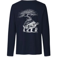 HANDGEDRUCKT "Lange Reise" Männer Longsleeve Neutral