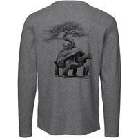 HANDGEDRUCKT "Lange Reise" Männer Longsleeve Neutral