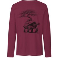 HANDGEDRUCKT "Lange Reise" Männer Longsleeve Neutral